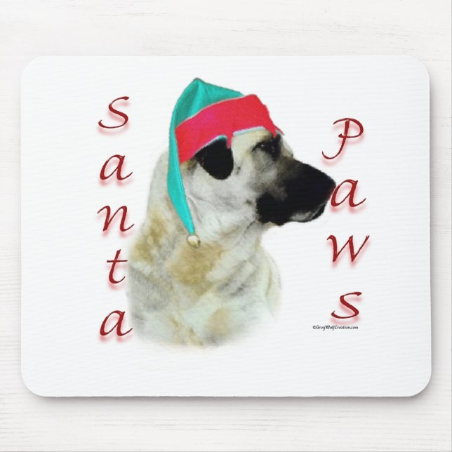 Anatolian Shepherd Dog Santa Paws Mousepad (Vorne)