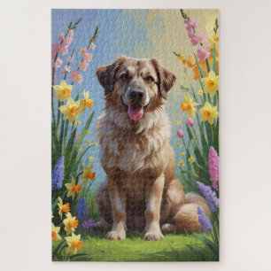 Anatolian Shepherd Dog Spring Blumen Malerei