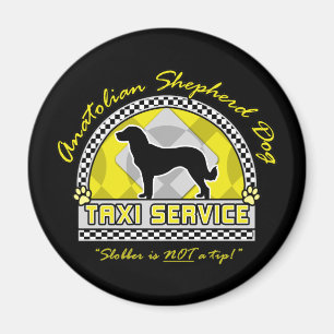 Anatolian Shepherd Dog Taxi Service Magnet