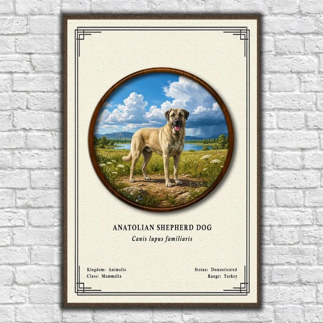 Anatolian Shepherd Dog Zoology Series Poster (Von Creator hochgeladen)