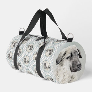 Anatolian Shepherd Fawn Malerei Original Dog Art Duffle Bag