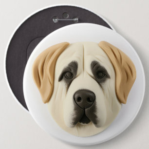 Anatolian Shepherd Hund 3D Inspiriert Button
