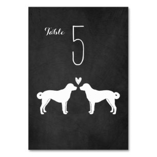 Anatolian Shepherd Hunde Hochzeit Empfang Tischnummer