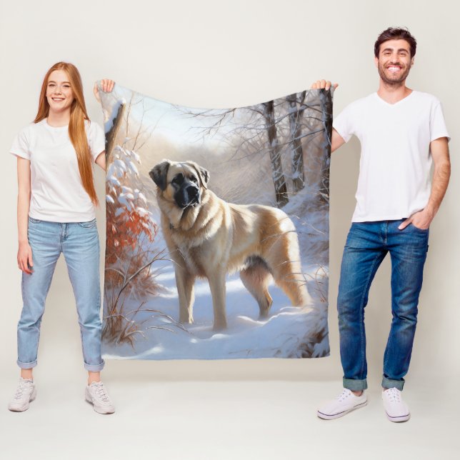 Anatolian Shepherd Let It Snow Christmas Fleecedecke (Beispiel)