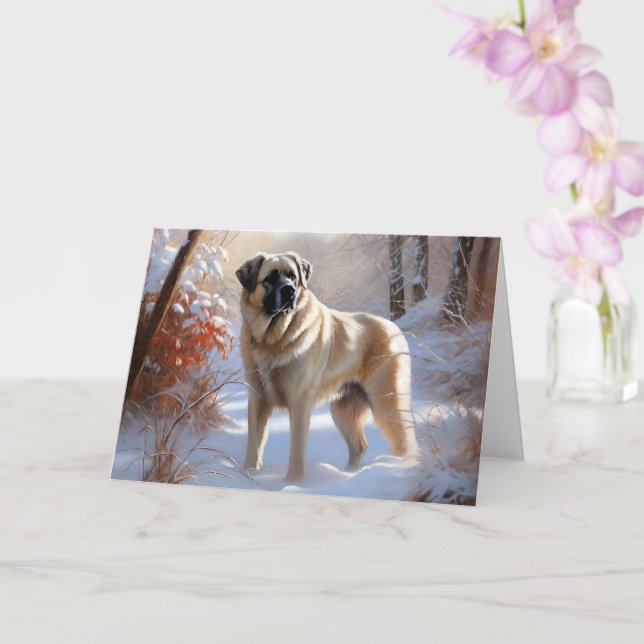 Anatolian Shepherd Let It Snow Christmas Karte (Orchidee)