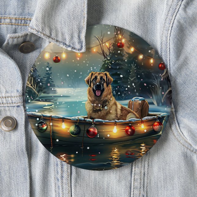 Anatolian Shepherd Weihnachtsfeiertage Button (Beispiel)
