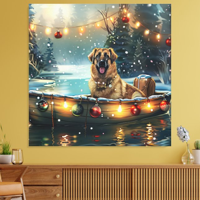 Anatolian Shepherd Weihnachtsfeiertage Leinwanddruck (Insitu (Wohnzimmer))