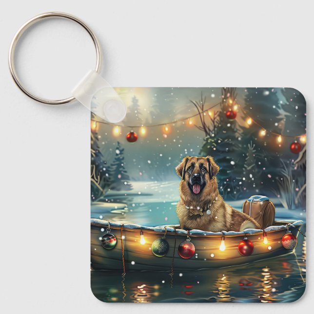 Anatolian Shepherd Weihnachtsfeiertage Schlüsselanhänger (Vorderseite)