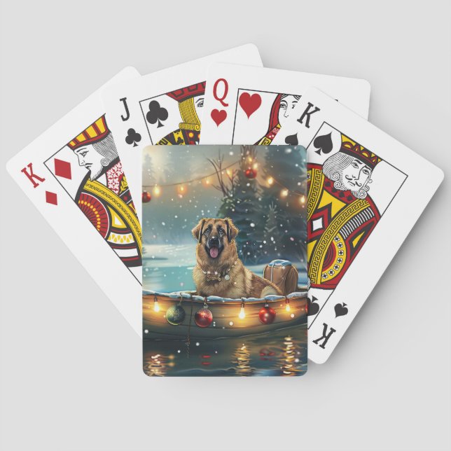 Anatolian Shepherd Weihnachtsfeiertage Spielkarten (Rückseite)