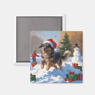 Anatolian Shepherd Weihnachtsfest Schnee Magnet