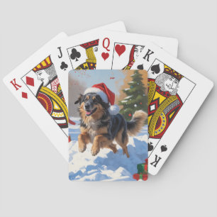 Anatolian Shepherd Weihnachtsfest Schnee Spielkarten