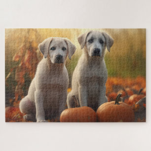 Anatolian Shepherd Welpe Herbstfreude Kürbis