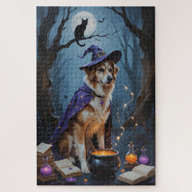 Anatolian Shepherd Whimsical Halloween Malerei (Vertikal)
