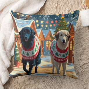Anatolische Hirtenhunde Weihnachten Schnee Urlaub Kissen