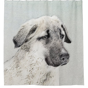 Anatolische Hirtenmalerei - Original Hundekunst Duschvorhang