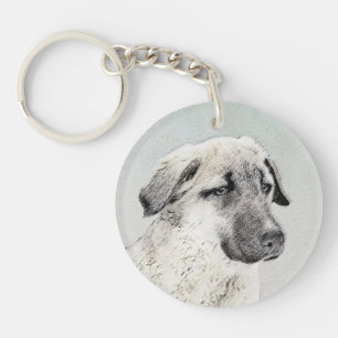 Anatolische Hirtenmalerei - Original Hundekunst Schlüsselanhänger