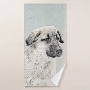 Anatolische Hirtenmalerei - Originelle Hundekunst Badhandtuch Set