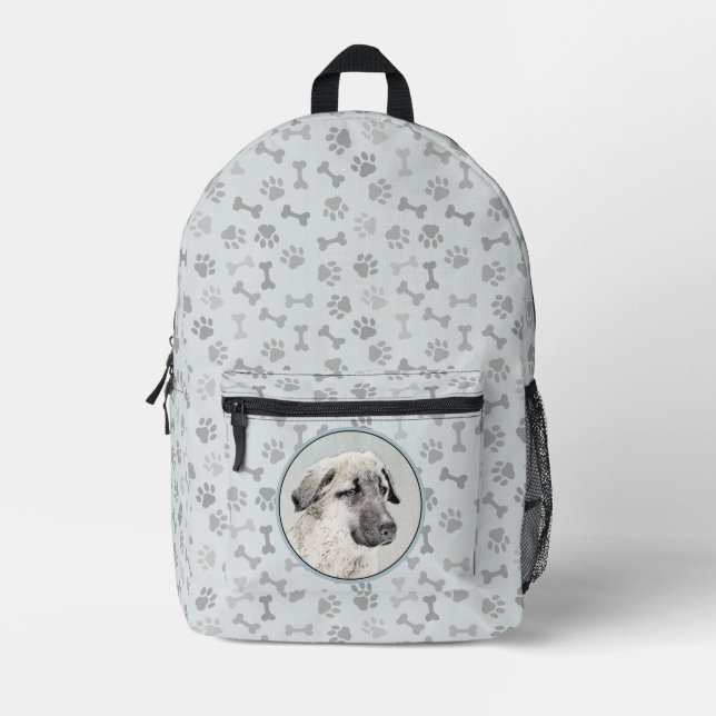 Anatolische Hirtenmalerei - Originelle Hundekunst Bedruckter Rucksack (Vorderseite)
