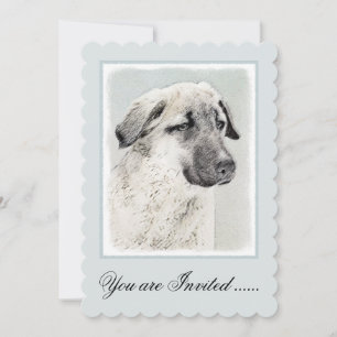 Anatolische Hirtenmalerei - Originelle Hundekunst Einladung