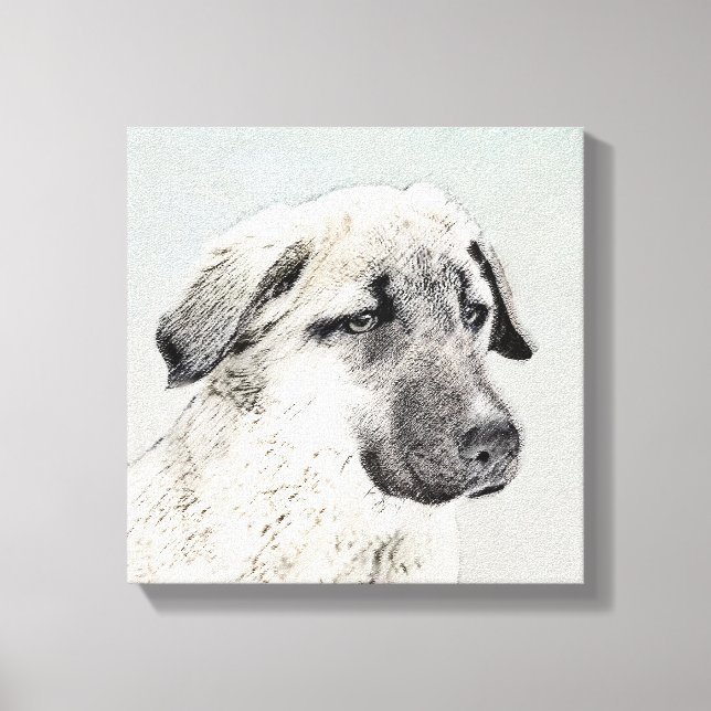 Anatolische Hirtenmalerei - Originelle Hundekunst Leinwanddruck (Vorderseite)