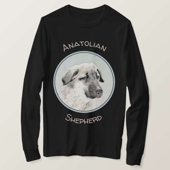 Anatolische Hirtenmalerei - Originelle Hundekunst T-Shirt (Design vorne)