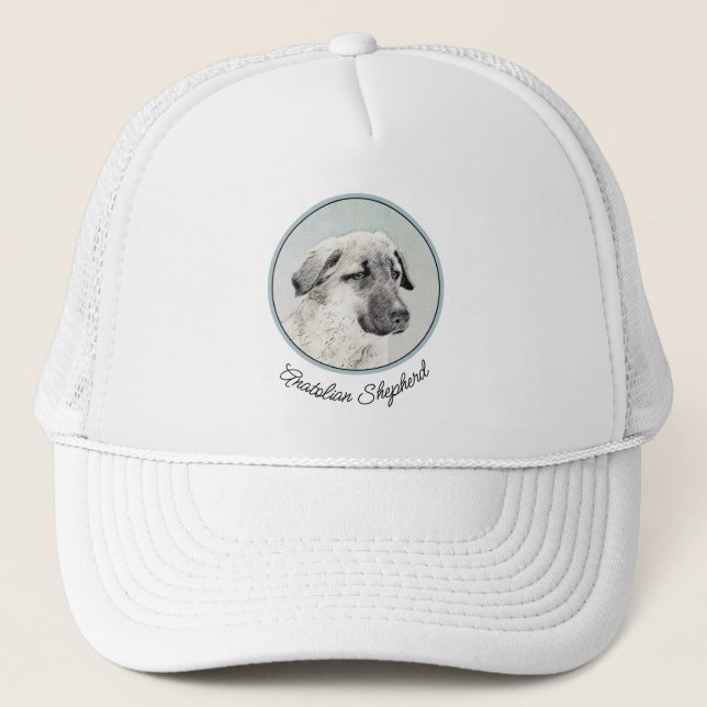 Anatolische Hirtenmalerei - Originelle Hundekunst Truckerkappe (Vorderseite)