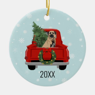 Anatolischer Hirte Hunde Trucks Weihnachten Keramik Ornament