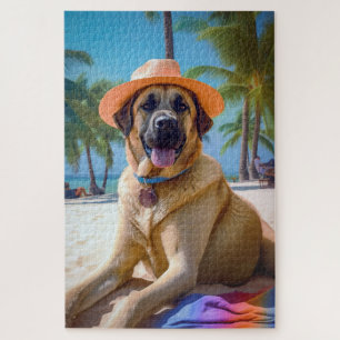 Anatolischer Hirtenhund am Strand, Geschenk für Hu