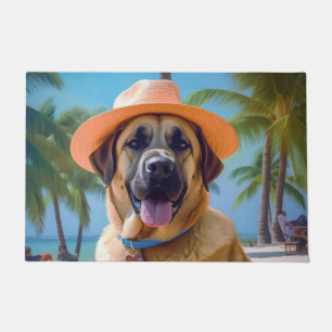 Anatolischer Hirtenhund am Strand, Geschenk für Hu Fußmatte