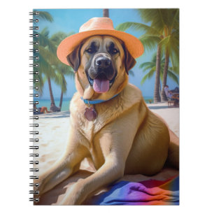 Anatolischer Hirtenhund am Strand, Geschenk für Hu Notizblock