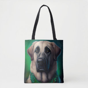 Anatolischer Hirtenhund im St. Patrick's Day Outfi Tasche