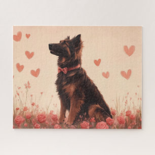 Anatolischer Hirtenhund mit Rosen - Valentinstag