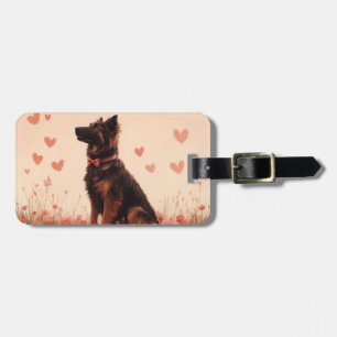 Anatolischer Hirtenhund mit Rosen - Valentinstag Gepäckanhänger