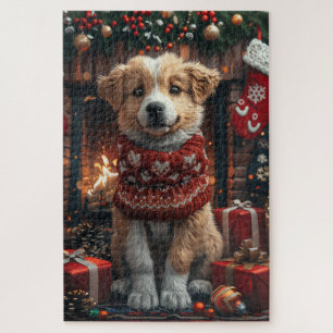 Anatolischer Hirtenhund mit Weihnachtsgeschenken K
