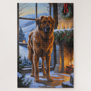 Anatolischer Hirtenhund mit Weihnachtslichtern Fei