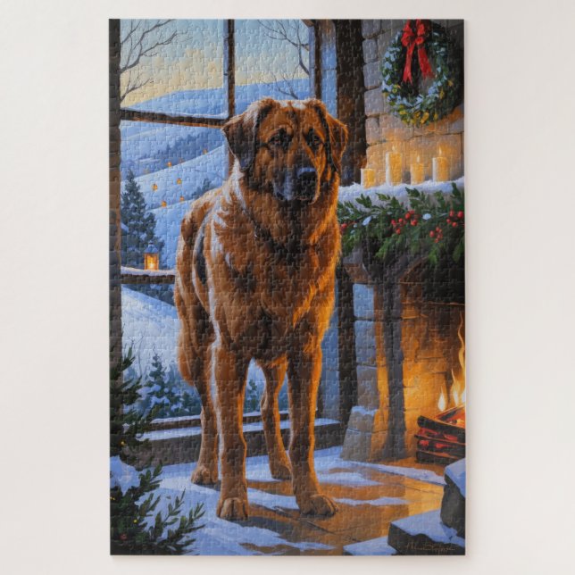 Anatolischer Hirtenhund mit Weihnachtslichtern Fei (Vertikal)
