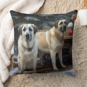 Anatolischer Hirtenhund Schnee-Schlitten Weihnacht Kissen