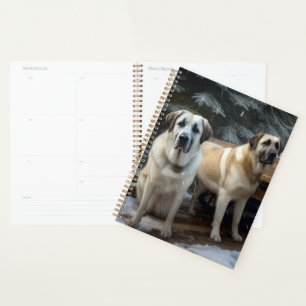 Anatolischer Hirtenhund Schnee-Schlitten Weihnacht Planer