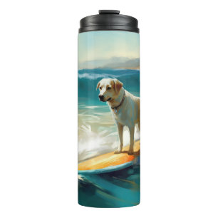 Anatolischer Hirtenhund Strand Surfen Malerei Thermosbecher