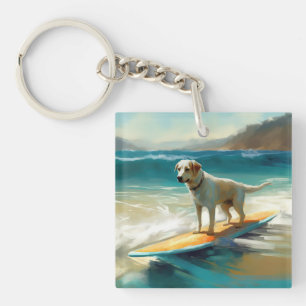 Anatolischer Hirtenhund-Strand-Surfing-Malerei Schlüsselanhänger