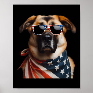 Anatolischer Schäferhund 4. Juli Amerikanische Ind Poster