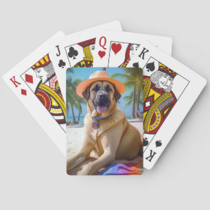 Anatolischer Schäferhund am Strand, Hundeliebhaber Spielkarten