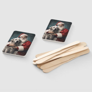 Anatolischer Schäferhund mit Weihnachten des Weihn Fächer
