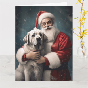 Anatolischer Schäferhund mit Weihnachten des Weihn Karte