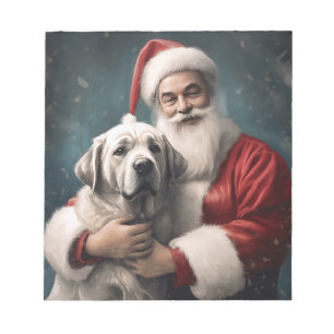 Anatolischer Schäferhund mit Weihnachten des Weihn Notizblock