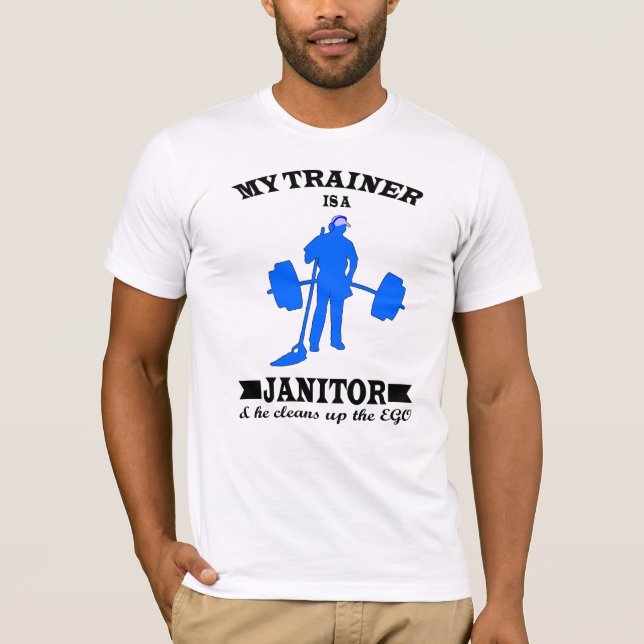 Anatoly-my Trainer ist ein amüsanter Fitnessstudio T-Shirt (Vorderseite)
