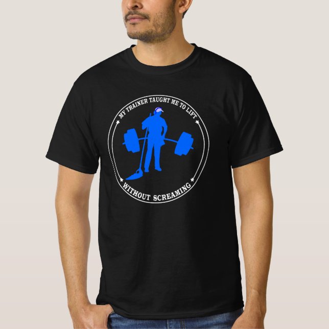 Anatoly-my Trainer ist ein amüsanter Fitnessstudio T-Shirt (Vorderseite)