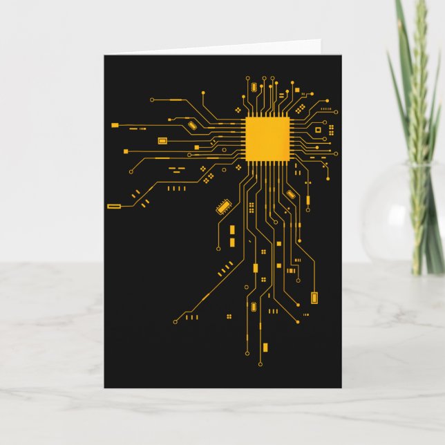 Anatomical Heart Cpu Processor Computer Science Pr Karte (Vorderseite)