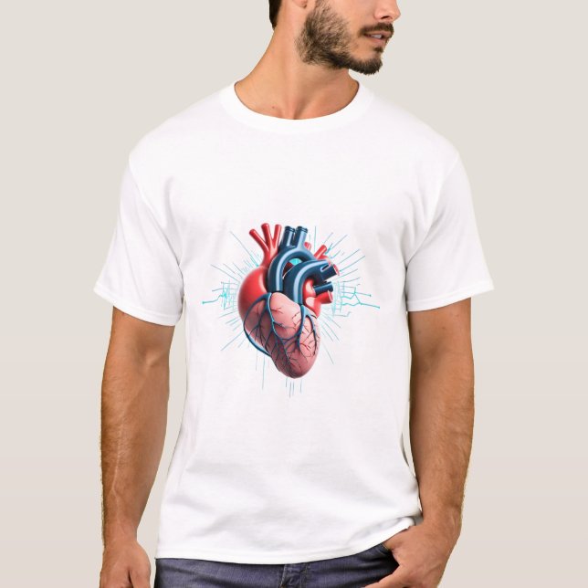 Anatomical Heart - Medical Art Design for Science T-Shirt (Vorderseite)