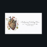 Anatomical Heart Medical Cardiology Doctor Visitenkarte<br><div class="desc">Illustrated Anatomical heart with greenery, cardiologist business cards. Customize for your clinic or private practice. This card features a meticulously illustrated anatomical heart. However, this heart is not just a clinical representation; it's adorned with vibrant greenery sprouting from its chambers and arteries. Delicate vines and leaves intertwine with the cardiac...</div>